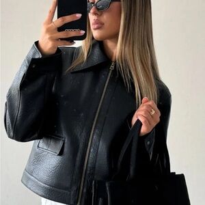 WHITE FOX Black Logo Tote Bag